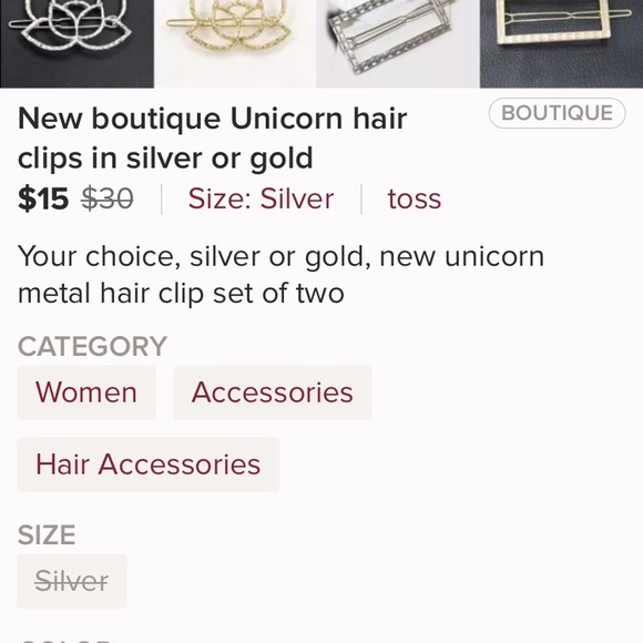 Back in stock set of two Unicorn hair clips 🦄 - Picture 4 of 4